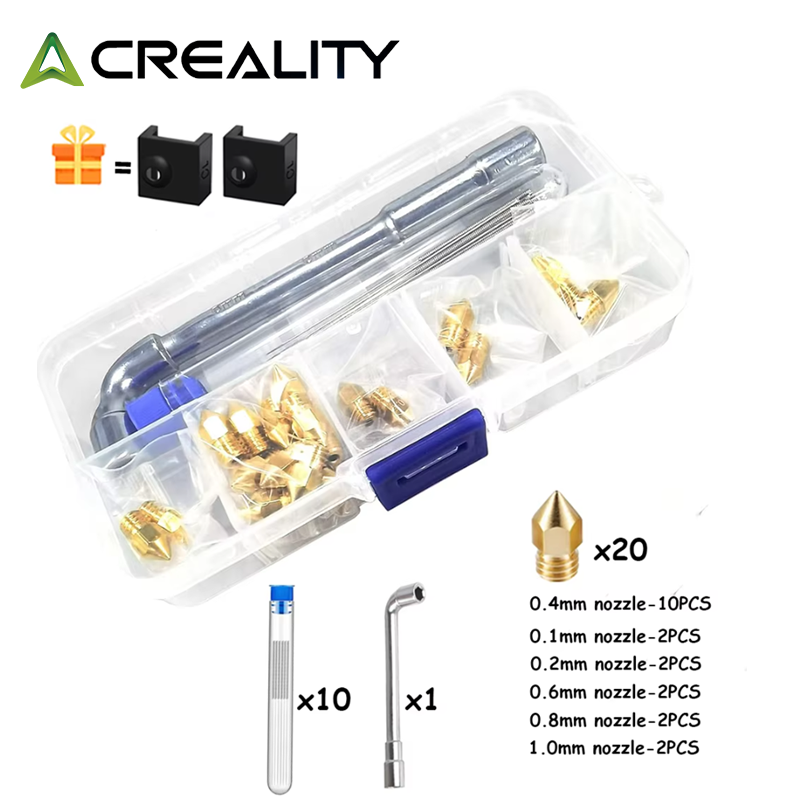 3D Printing Creality - CREALITY 20 Pcs MK8 Brass Nozzle