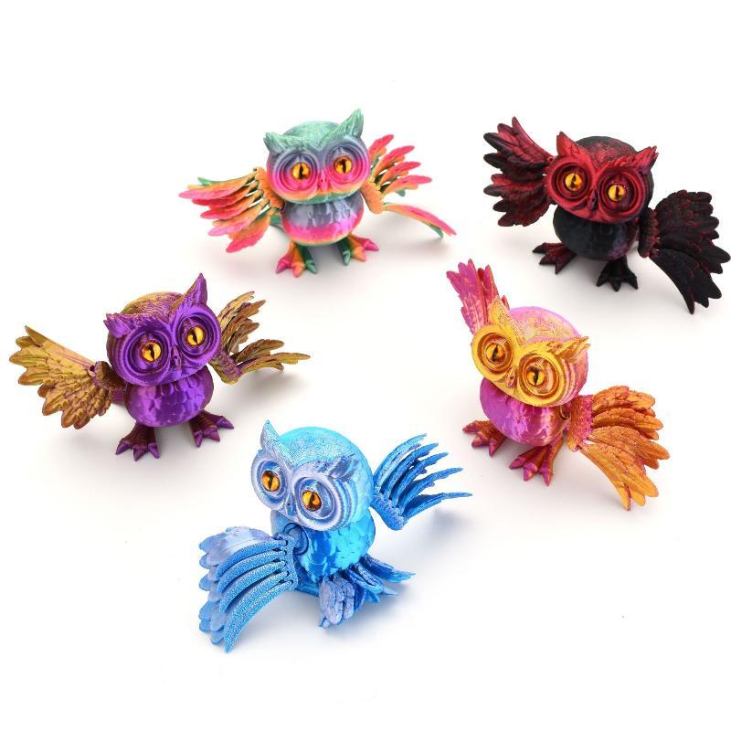 3D Printing Desk - Cute 3D Printed Movable Owl Figurine