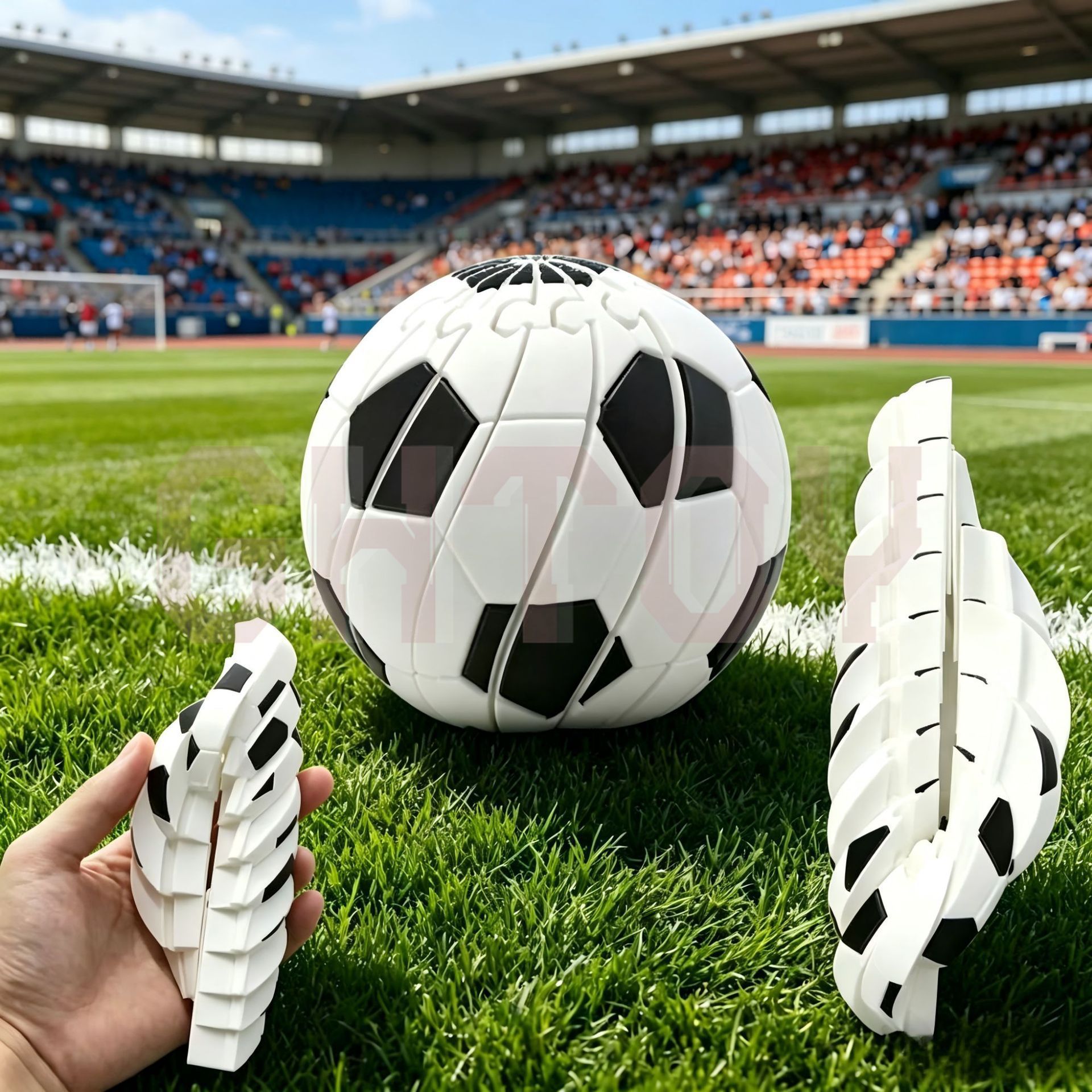 3D Printing Desk - 3D Printed Transforming Soccer Ball Fidget