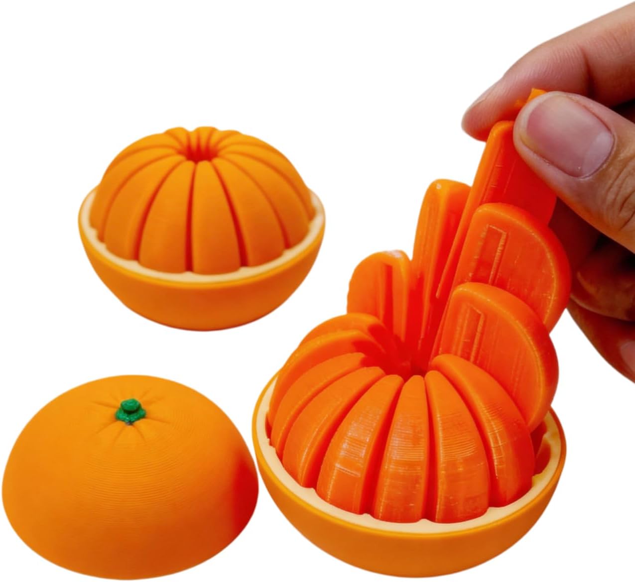3D Printing Desk - 3D Printed Twisty Fidget Citrus with