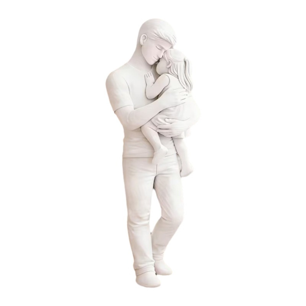 3D Printing Use - 3D Printed Father and Girl Statues