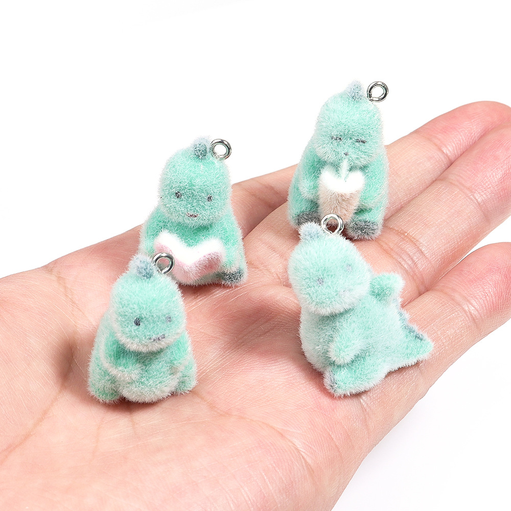 3D Printing Keychain - 4Pcs 3D Mini Dinosaur Pendant Fluffy