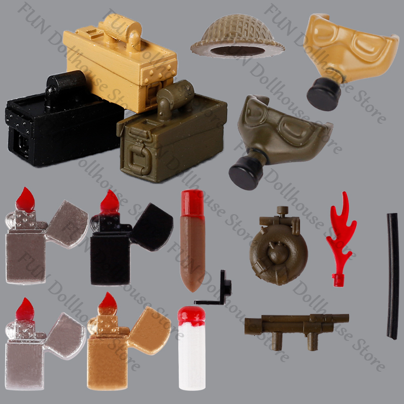 3D Printing Lego Bricks - WW2 British Military Soldiers Figures Helmet