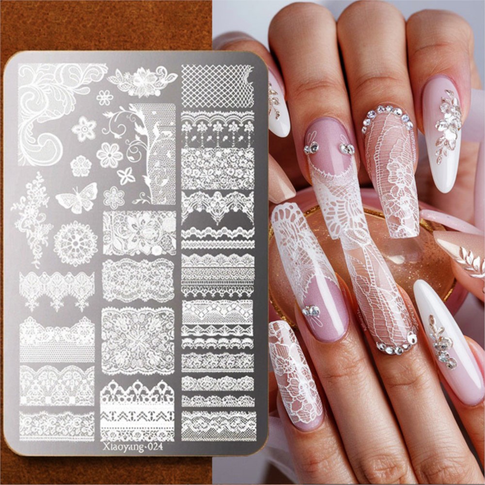 3D Printing Templates Free - 9*15cm 3D Lace Butterfly Nail Art