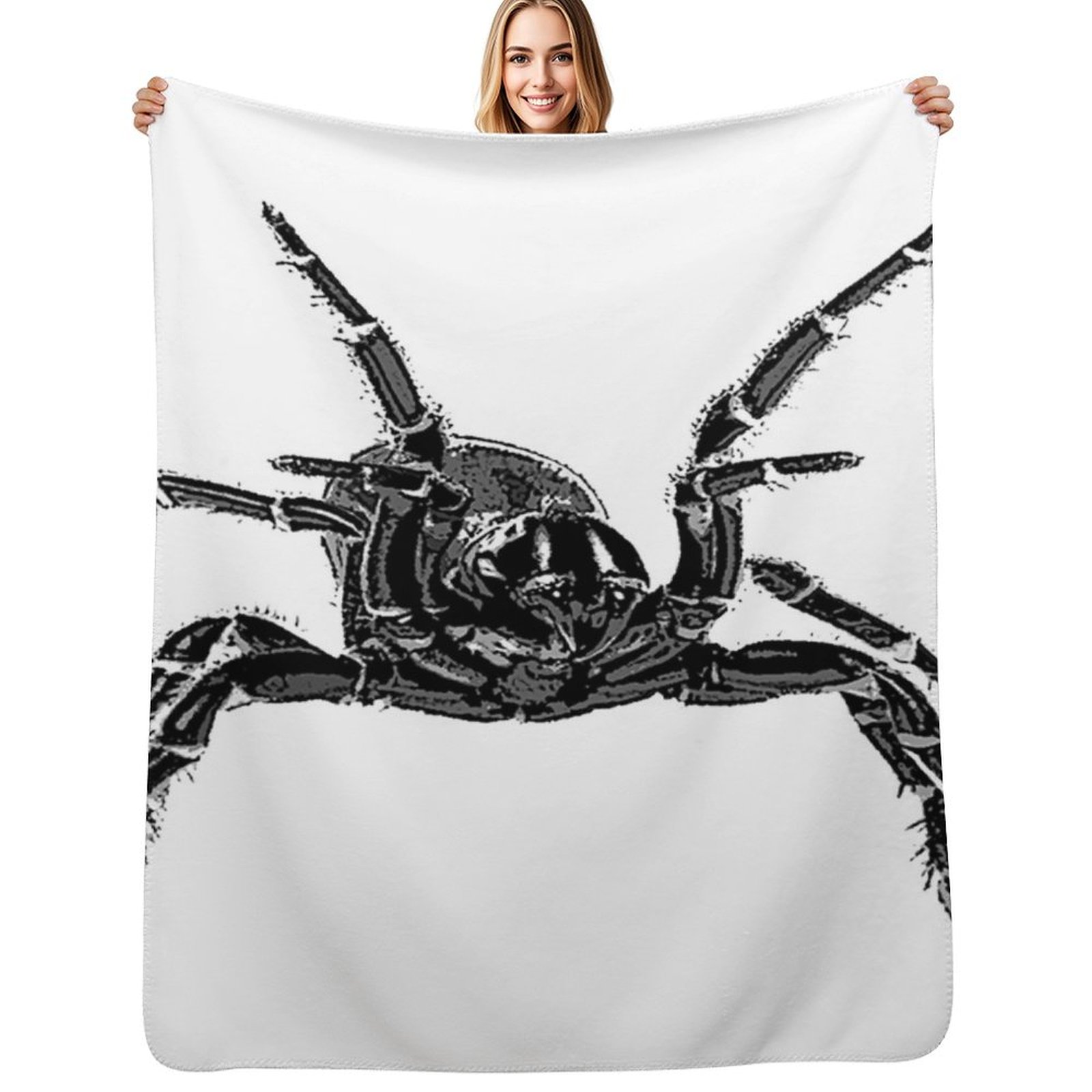 3D Printing Web - Creepy Funnel-Web Spider Throw Blanket Luxury
