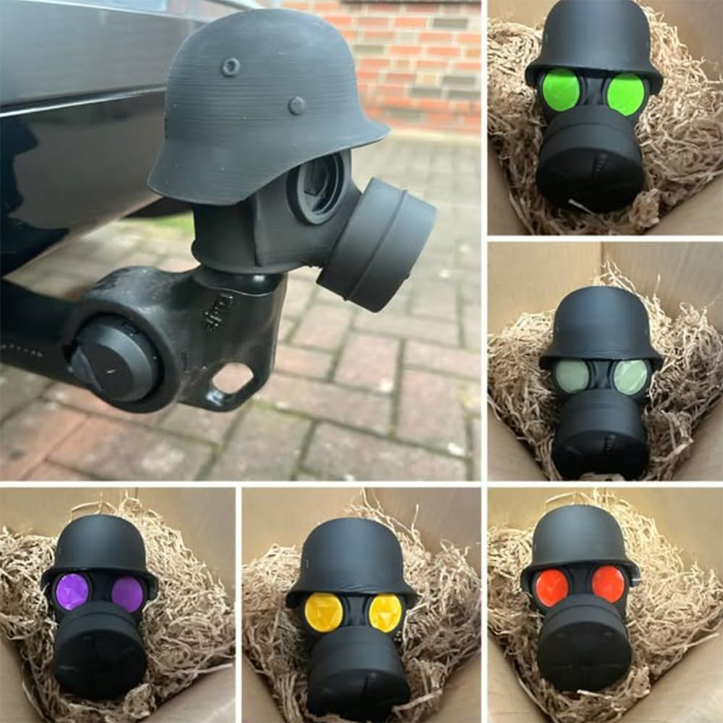 3D Printing Steel - Trailer Hitch Cover With Steel Helmet