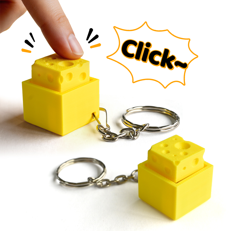 3D Printed Cheesy Key Fidget C - đánh giá và giá 3D Printing Keychain