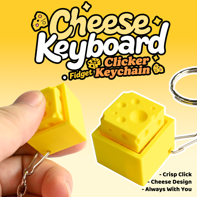 3D Printed Cheesy Key Fidget C - đánh giá và giá 3D Printing Keychain