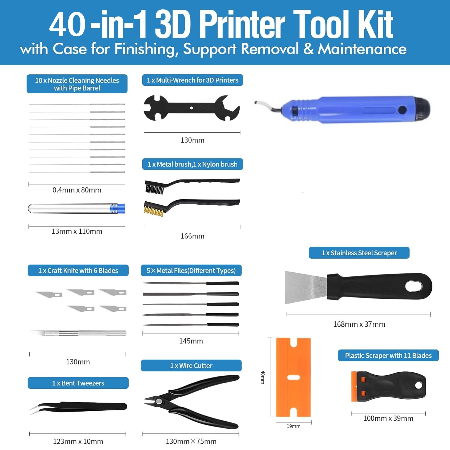 40PCS 3D Printer Tools, Scrape - đánh giá và giá 3D Printing File Free