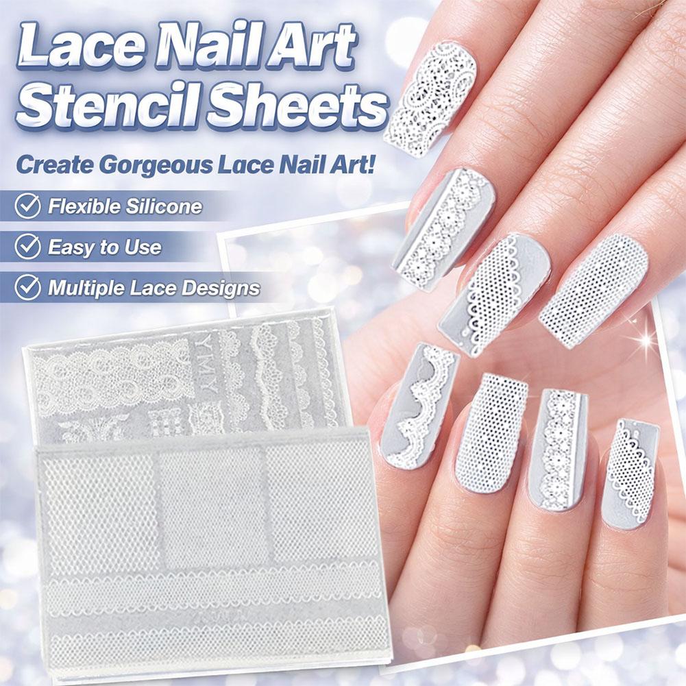 Silicone Lace Nail Art Stencil - đánh giá và giá 3D Printing Templates Free