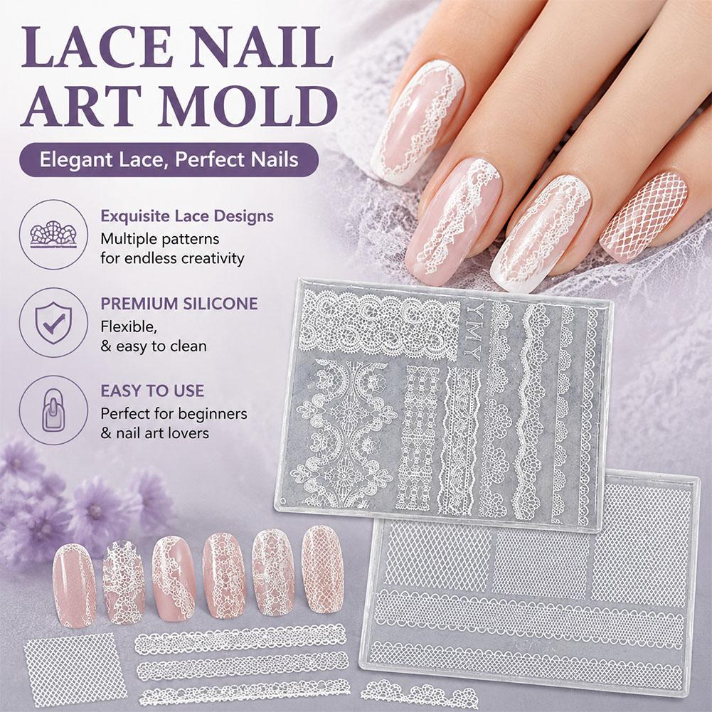 Silicone Lace Nail Art Stencil - đánh giá và giá 3D Printing Templates Free
