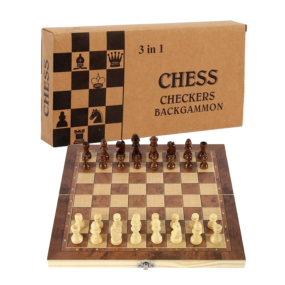 3 in 1 Chess Board, Folding Wo - đánh giá và giá 3D Printing Chess