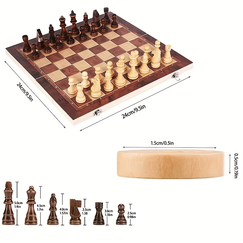 3 in 1 Chess Board, Folding Wo - đánh giá và giá 3D Printing Chess