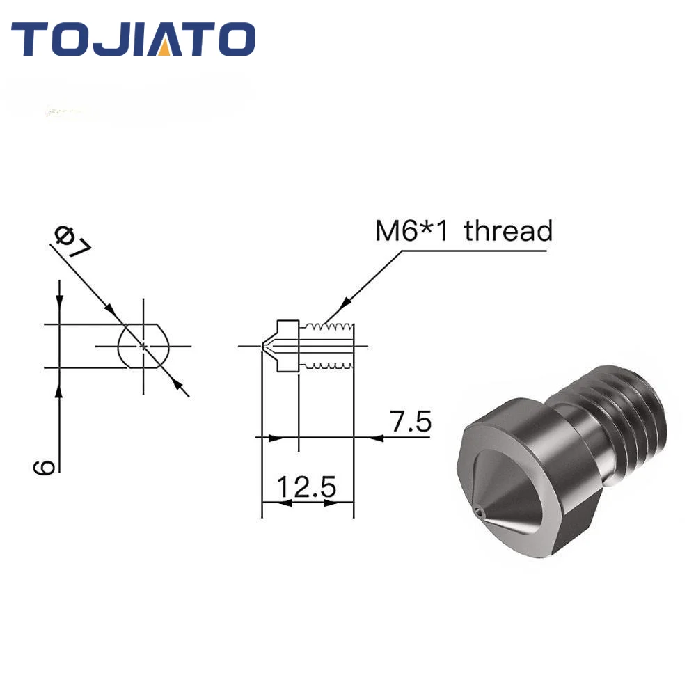 2pcs E3D V6 Hardened Steel Noz - đánh giá và giá 3D Printing Industry