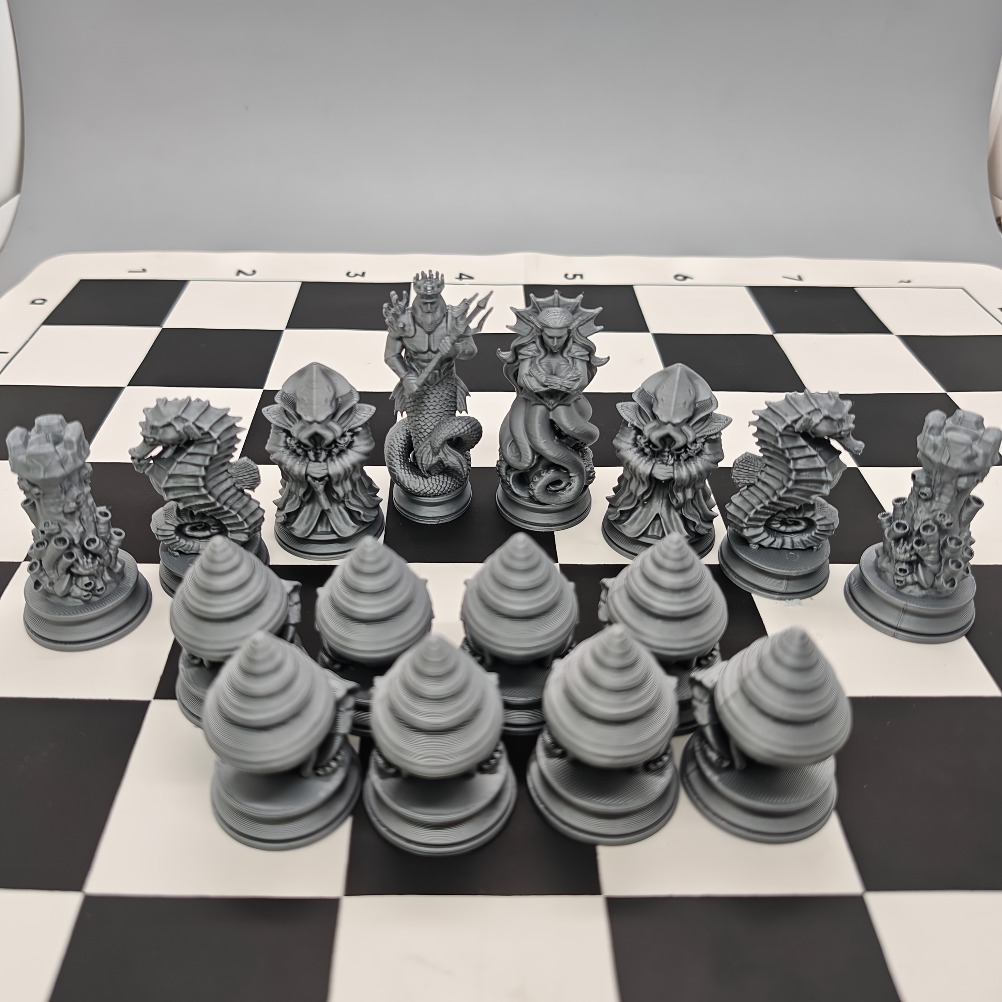 16PCS Ocean Myth Chess Figurin - đánh giá và giá 3D Printing Chess