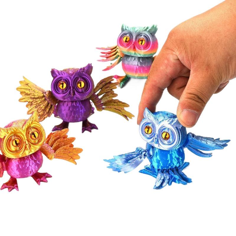 Cute 3D Printed Movable Owl Fi - đánh giá và giá 3D Printing Desk