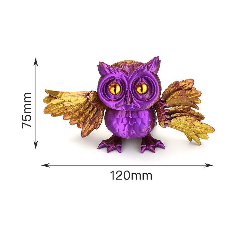 Cute 3D Printed Movable Owl Fi - đánh giá và giá 3D Printing Desk