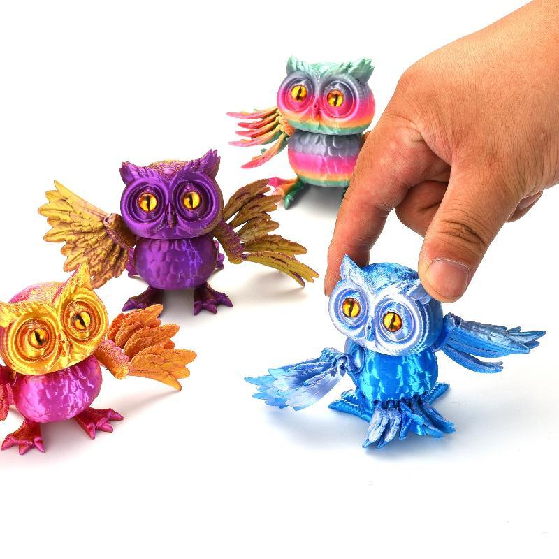Cute 3D Printed Movable Owl Fi - đánh giá và giá 3D Printing Desk