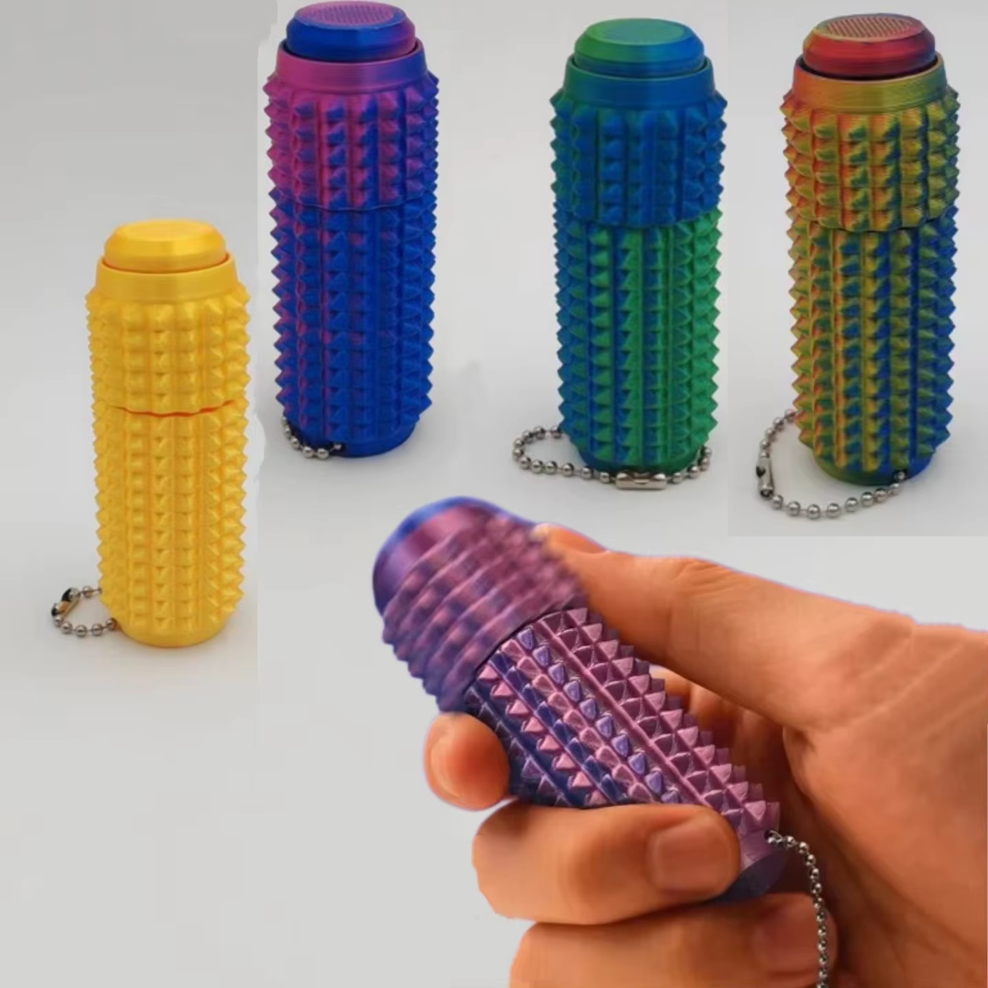 Funny 3D Printed Spiky Fidget  - đánh giá và giá 3D Printing Keychain
