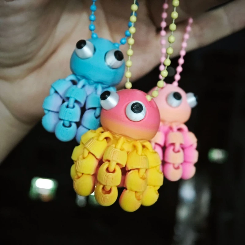 3D Printed Articulated Octopus - đánh giá và giá 3D Printing Keychain