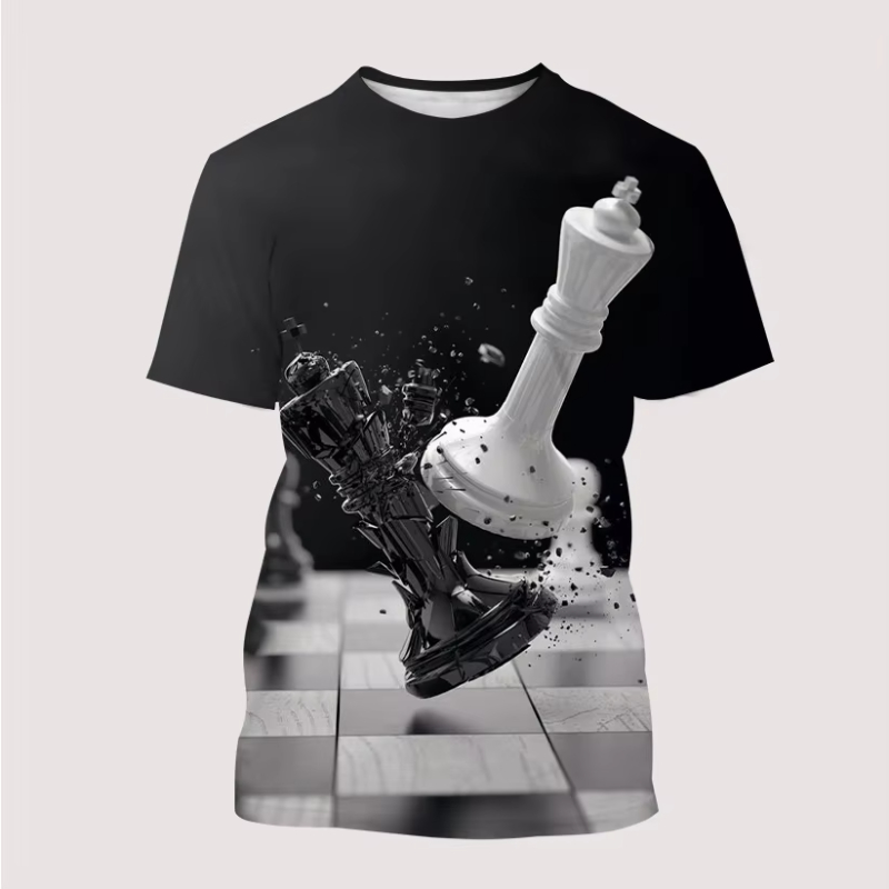 New Men's T Shirt 3D Print Int - đánh giá và giá 3D Printing Chess