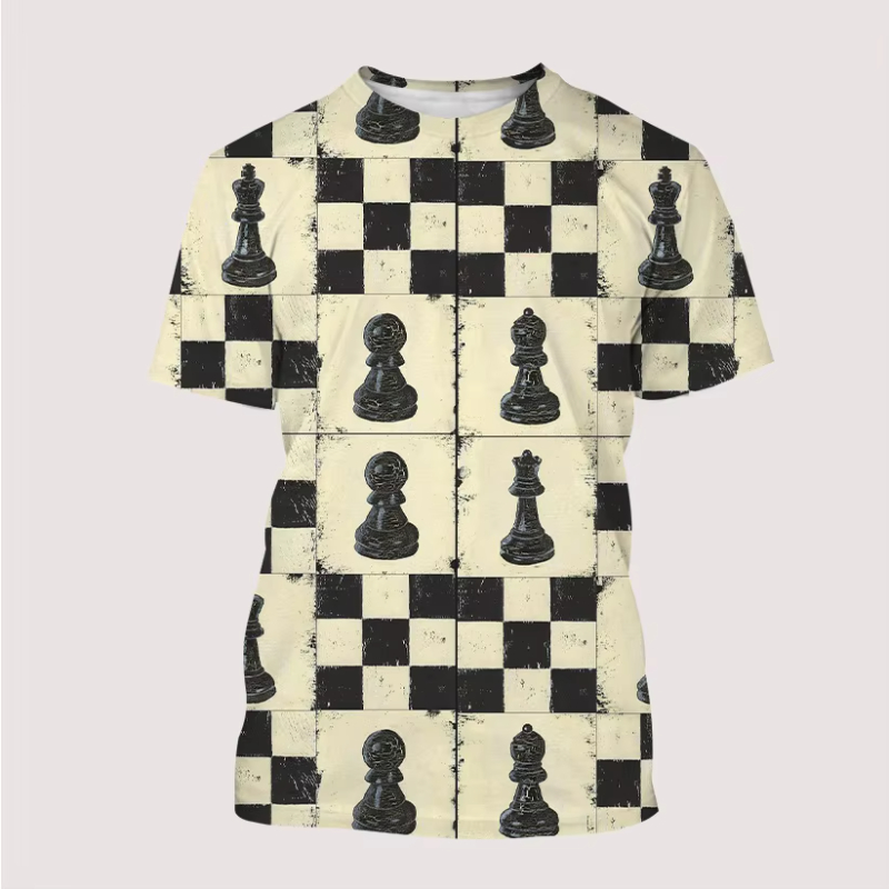 New Men's T Shirt 3D Print Int - đánh giá và giá 3D Printing Chess
