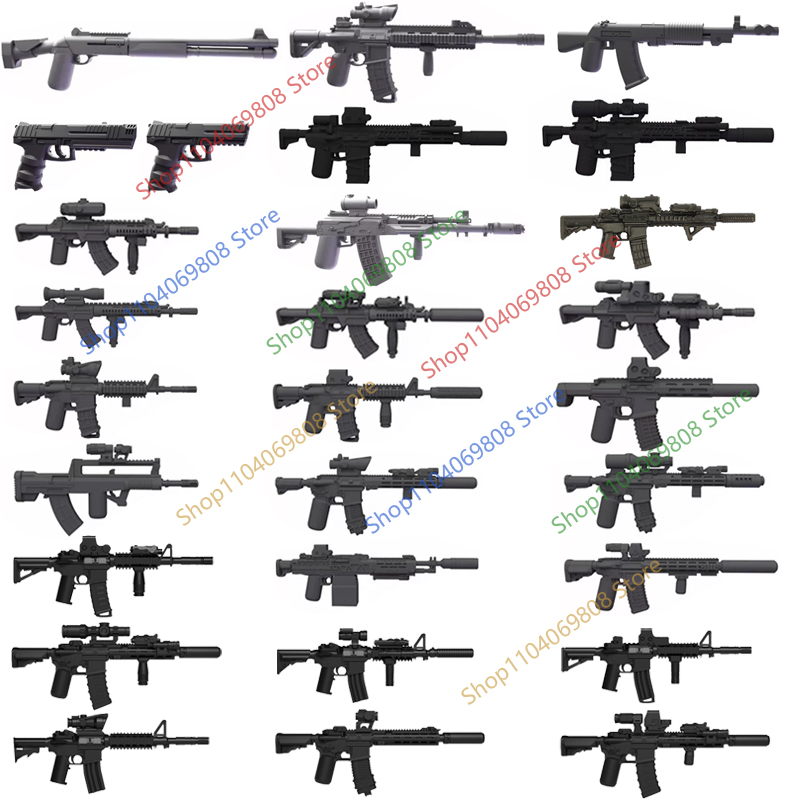 Military Soldiers Figures Gun  - đánh giá và giá 3D Printing Lego Bricks