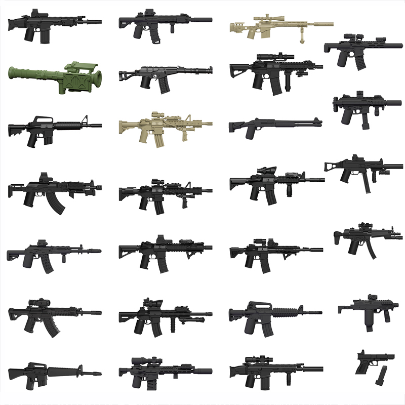 Military Soldiers Figures Gun  - đánh giá và giá 3D Printing Lego Bricks
