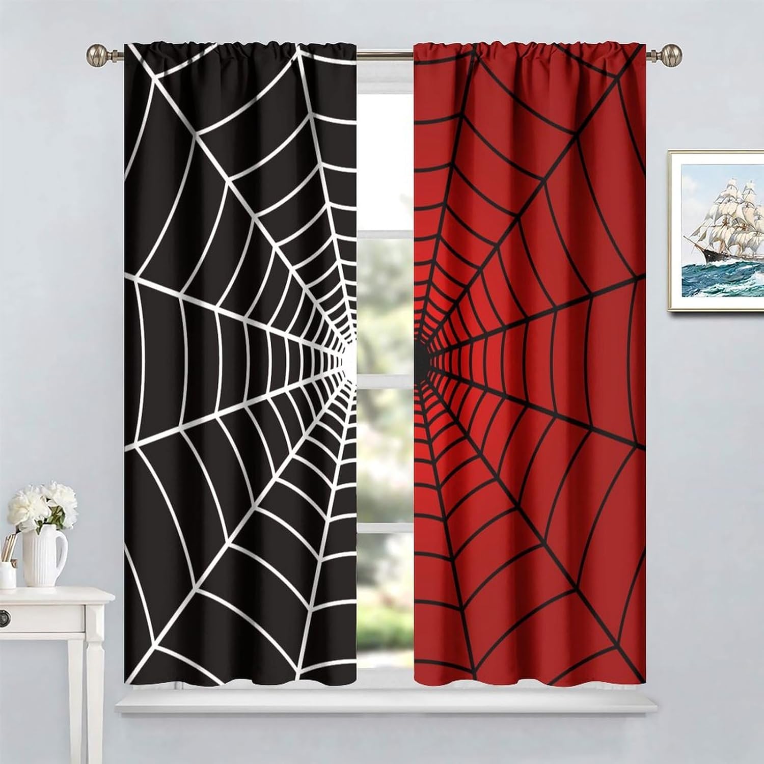 Spider Web Window Curtains, Bl - đánh giá và giá 3D Printing Web