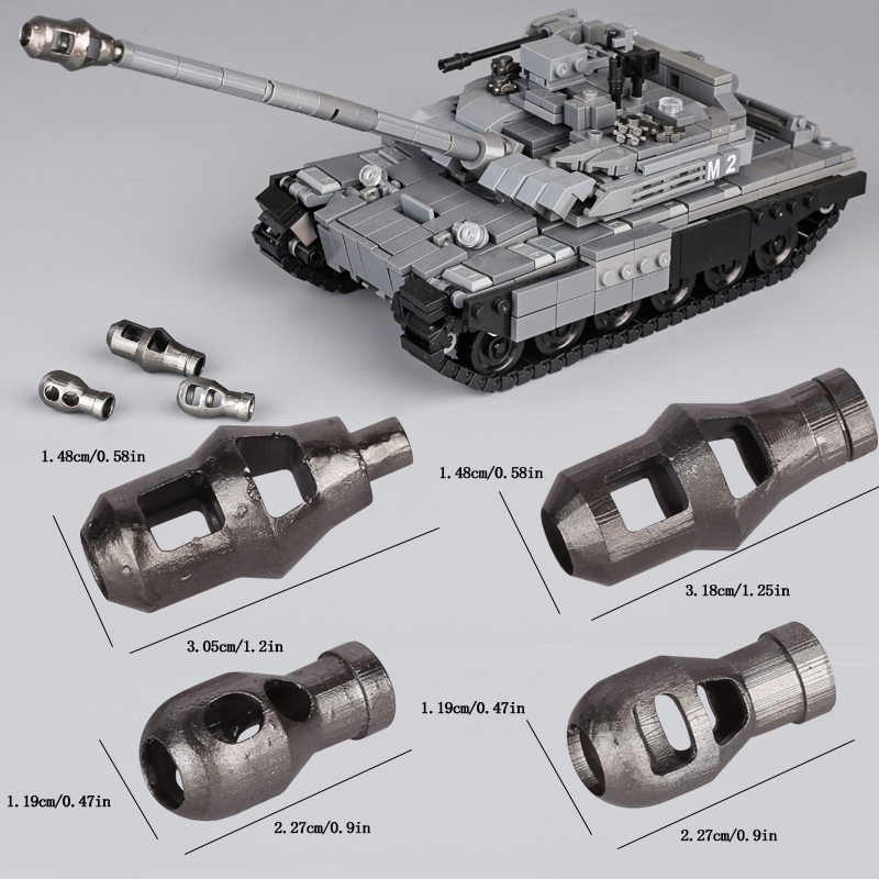 MOC Tank Muzzle Brake 3D Print - đánh giá và giá 3D Printing Lego Bricks