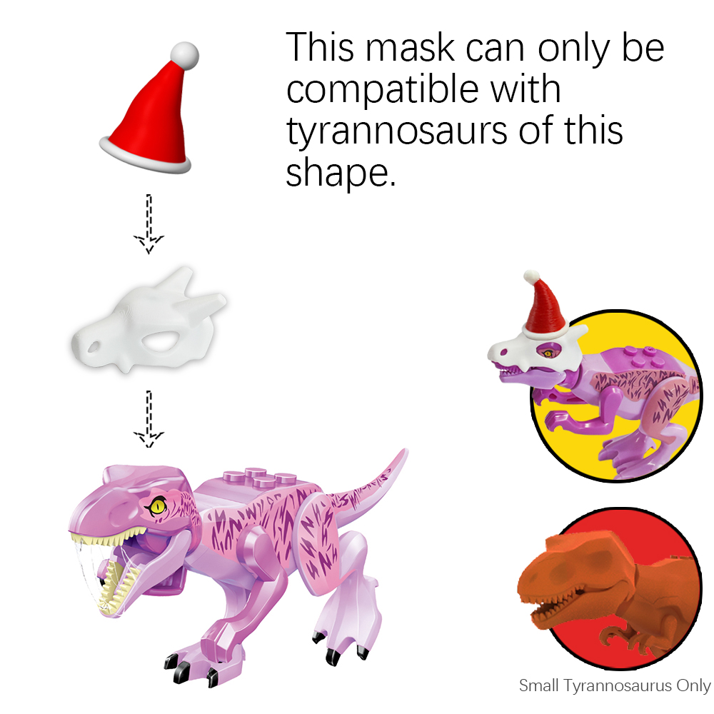 Jurassic Dinosaurs Skull Mask  - đánh giá và giá 3D Printing Lego Bricks