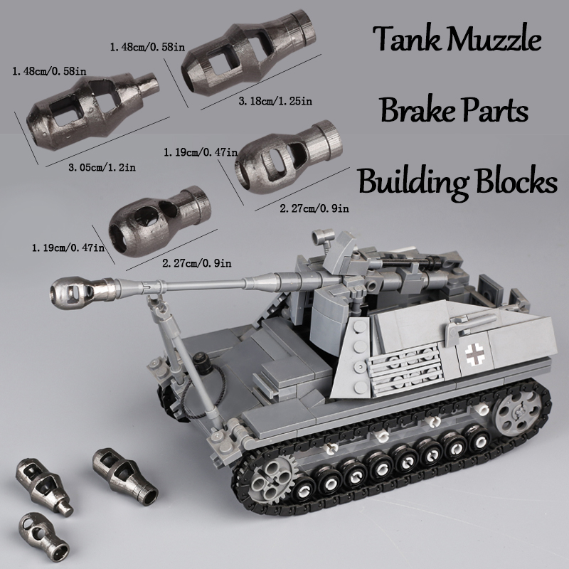 MOC WW2 Military Tank Cannon 3 - đánh giá và giá 3D Printing Lego Bricks